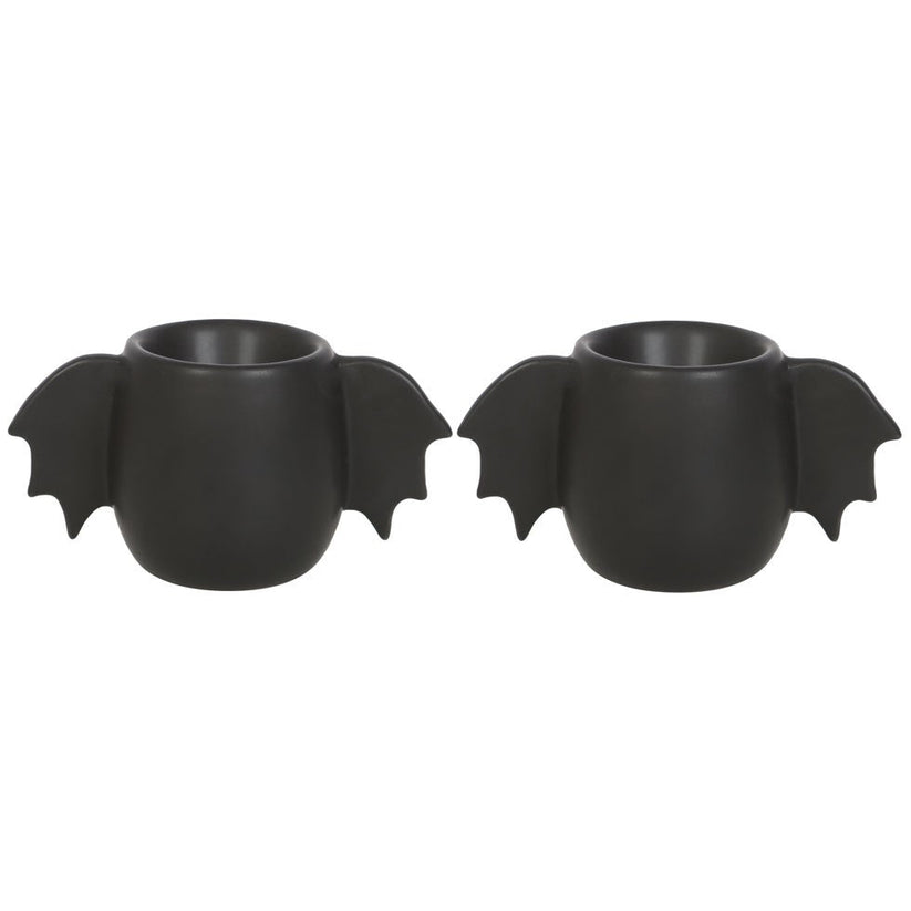Gothic Gifts Egg Cup Set Bat Wing of 2 Pack of 2 - QHA UK
