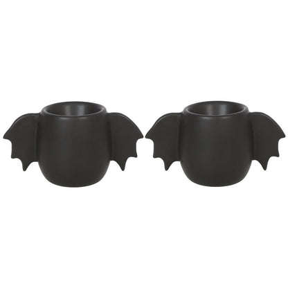 Gothic Gifts Egg Cup Set Bat Wing of 2 Pack of 2 - QHA UK