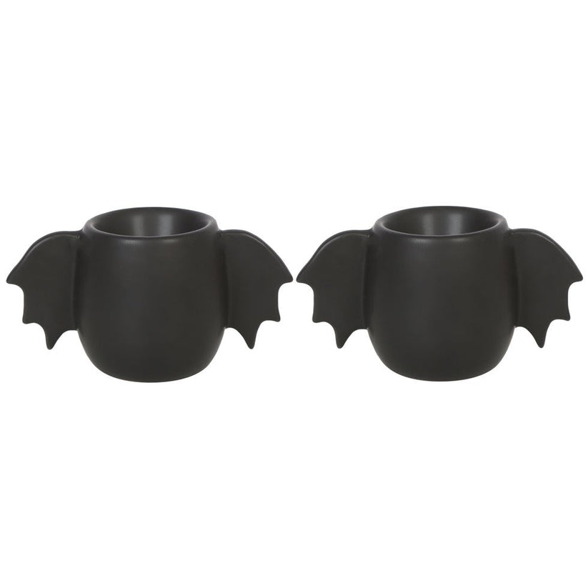 Gothic Gifts Egg Cup Set Bat Wing of 2 Pack of 2 - QHA UK