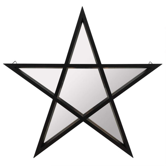 Gothic Gifts Mirror Black Framed Pentagram - QHA UK