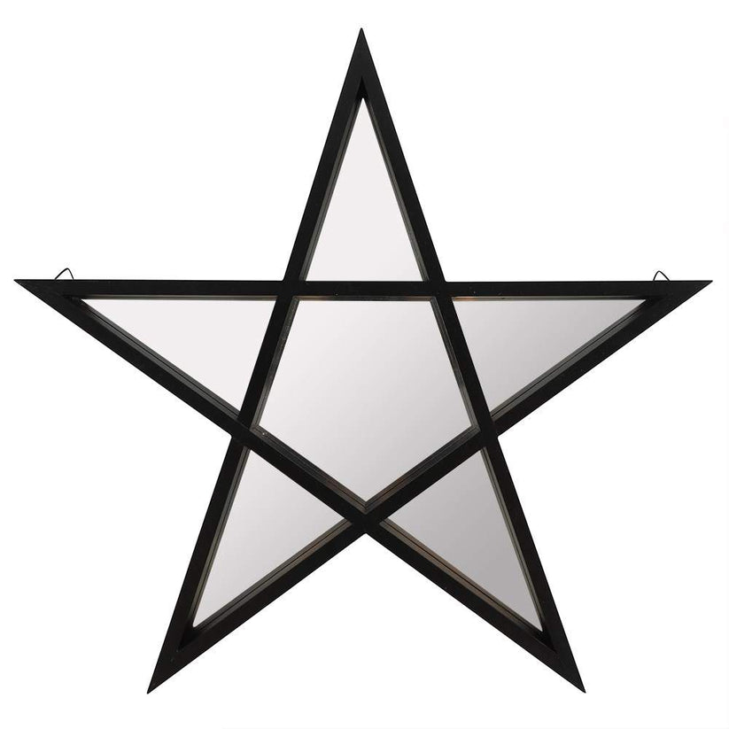 Gothic Gifts Mirror Black Framed Pentagram - QHA UK
