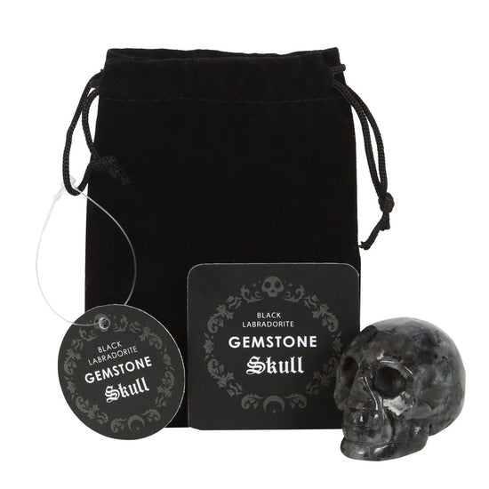 Gothic Gifts Crystal Skull Black Labradorite - QHA UK