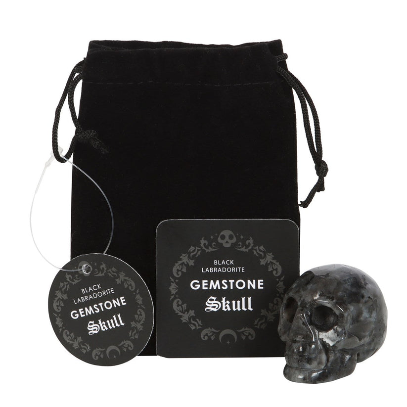 Gothic Gifts Crystal Skull Black Labradorite - QHA UK