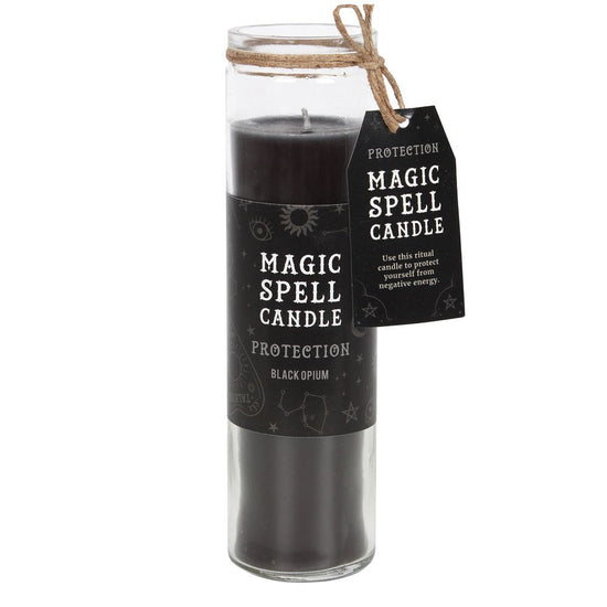 Gothic Gifts Tube Candle Black Opium 'protection' Spell - QHA UK