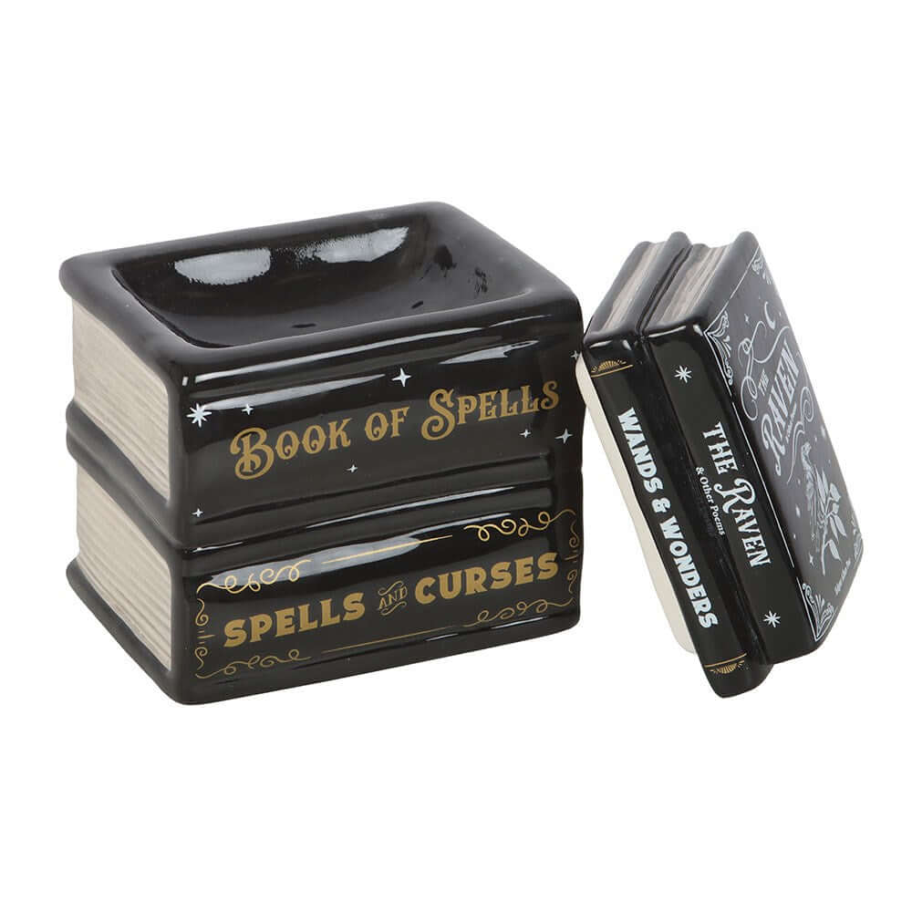 Gothic Gifts Oil Burner Book of Spells and Wax Warmer - QHA UK