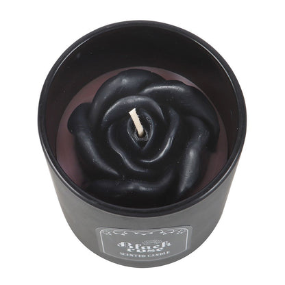 Gothic Gifts Scented Candle Black Roses with 3D Roses - QHA UK
