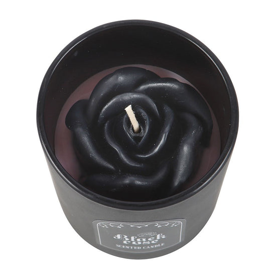 Gothic Gifts Scented Candle Black Roses with 3D Roses - QHA UK