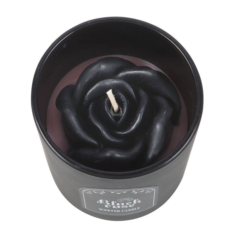 Gothic Gifts Scented Candle Black Roses with 3D Roses - QHA UK