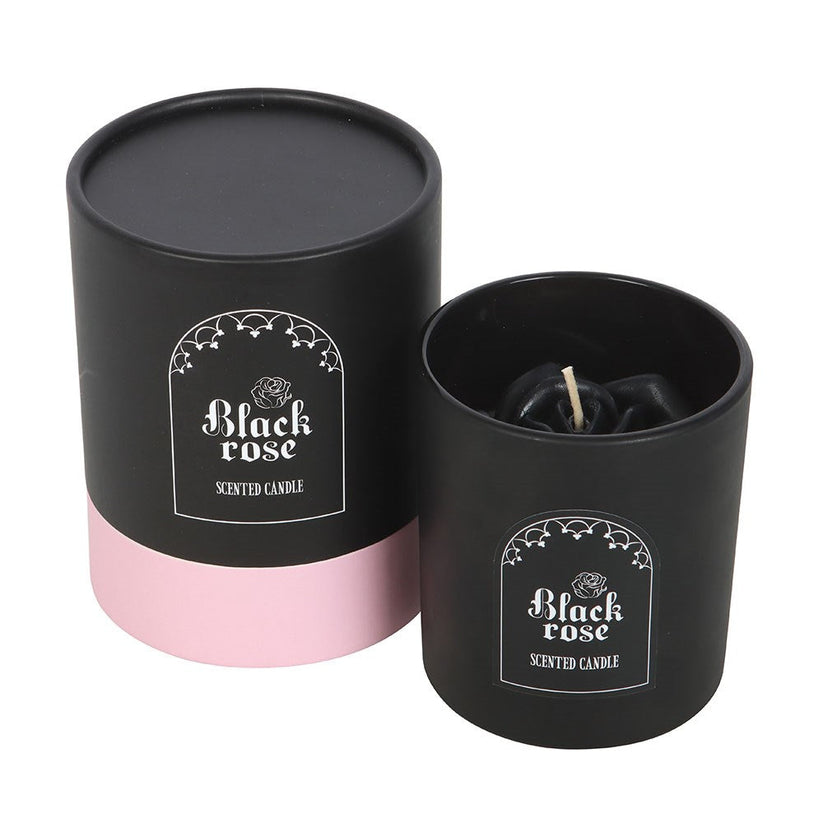 Gothic Gifts Scented Candle Black Roses with 3D Roses - QHA UK