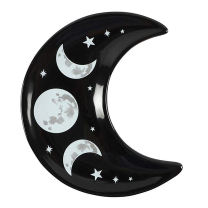 Gothic Gifts Trinket Tray Crescent Moon Dish - QHA UK