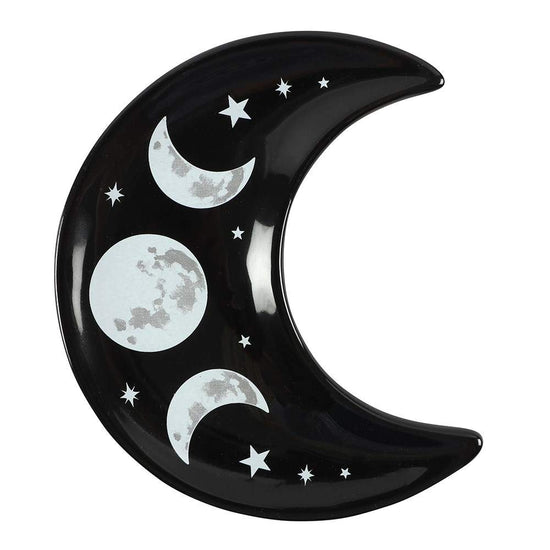 Gothic Gifts Trinket Tray Crescent Moon Dish - QHA UK