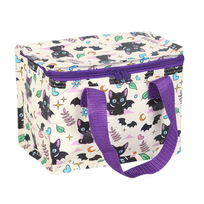 Gothic Gifts Lunch Bag Cute and Creepy Cat Print - QHA UK