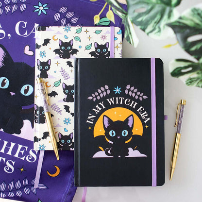 Gothic Gifts Journal Cute and Creepy Print A5 Notebook with Amethyst - Pattern Detail - QHA UK
