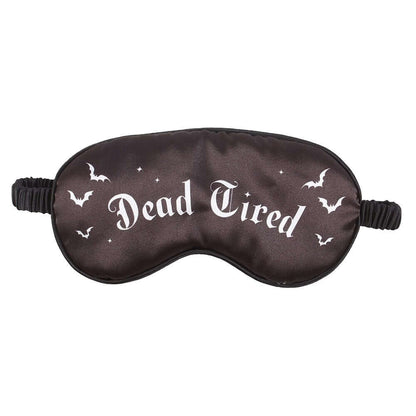 Gothic Gifts Sleep Mask Dead Tired Satin - QHA UK