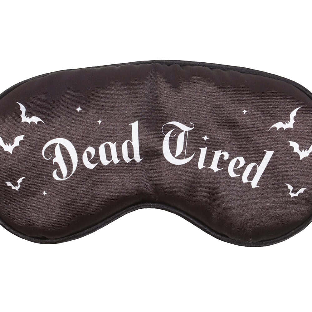Gothic Gifts Sleep Mask Dead Tired Satin - QHA UK