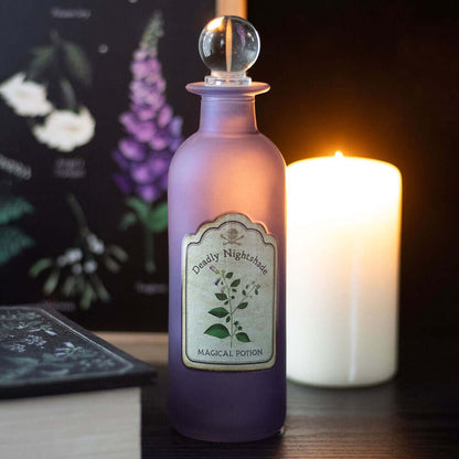 Gothic Gifts Potion Bottle Deadly Nightshade Decorative Glass - QHA UK