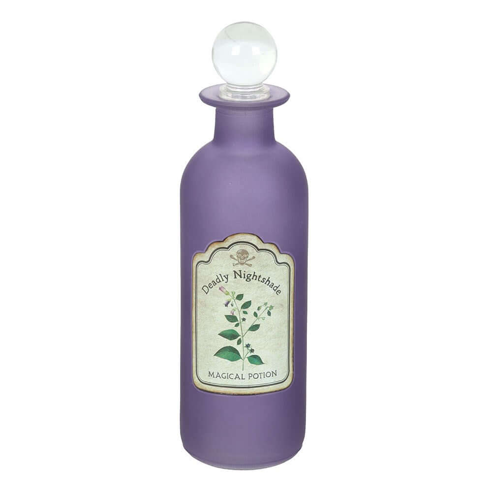 Gothic Gifts Potion Bottle Deadly Nightshade Decorative Glass - QHA UK