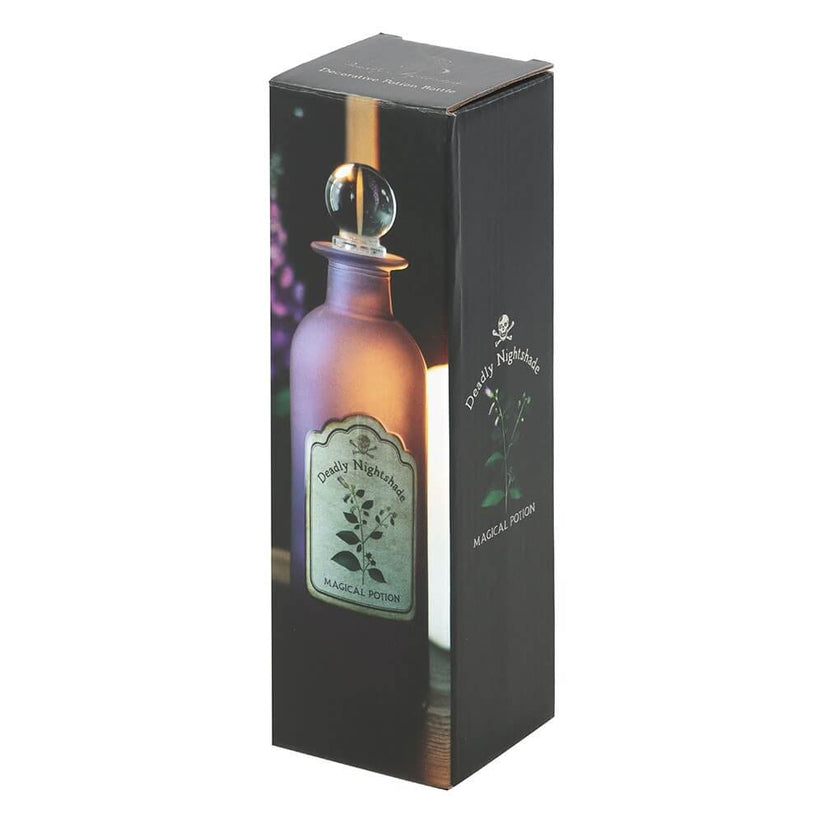 Gothic Gifts Potion Bottle Deadly Nightshade Decorative Glass - QHA UK
