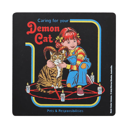 Steven Rhodes Gothic Coaster Set Gifts Demon Cat - QHA UK