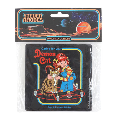 Steven Rhodes Gothic Coaster Set Gifts Demon Cat - QHA UK