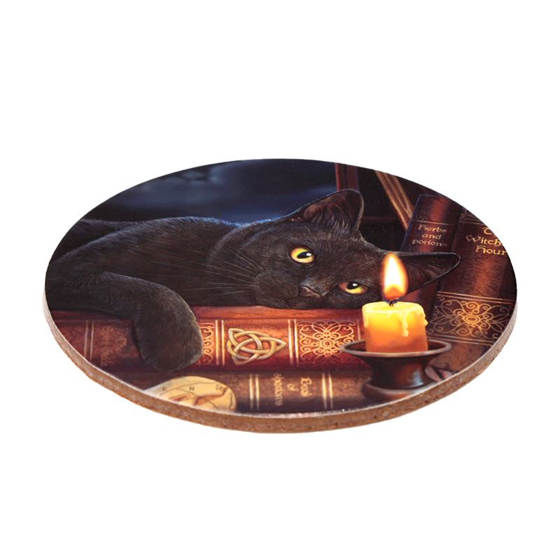 Gothic Gifts Coaster Set Lisa Parker Magic Cats of 4 Cork Pack of 4 - QHA UK