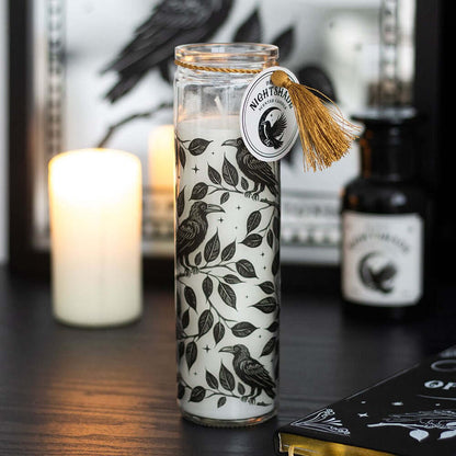 Gothic Gifts Tube Candle Mystic Raven Deadly Nightshade - QHA UK