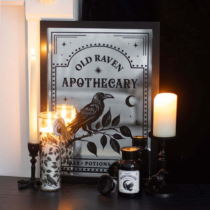 Gothic Gifts Tube Candle Mystic Raven Deadly Nightshade - QHA UK