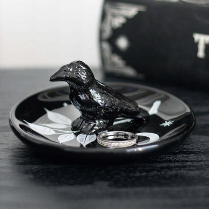 Gothic Gifts Trinket Tray Mystic Raven Dish - QHA UK