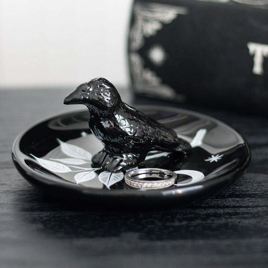 Gothic Gifts Trinket Tray Mystic Raven Dish - QHA UK