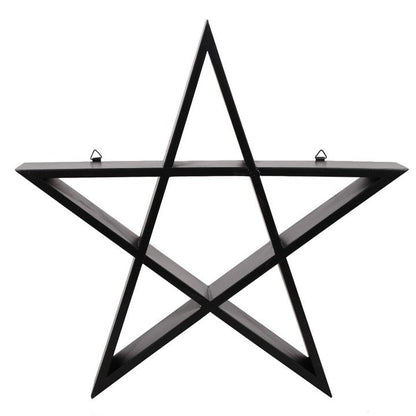 Gothic Gifts Wall Shelf Pentagram Art - QHA UK