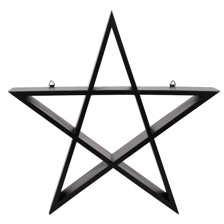 Gothic Gifts Wall Shelf Pentagram Art - QHA UK