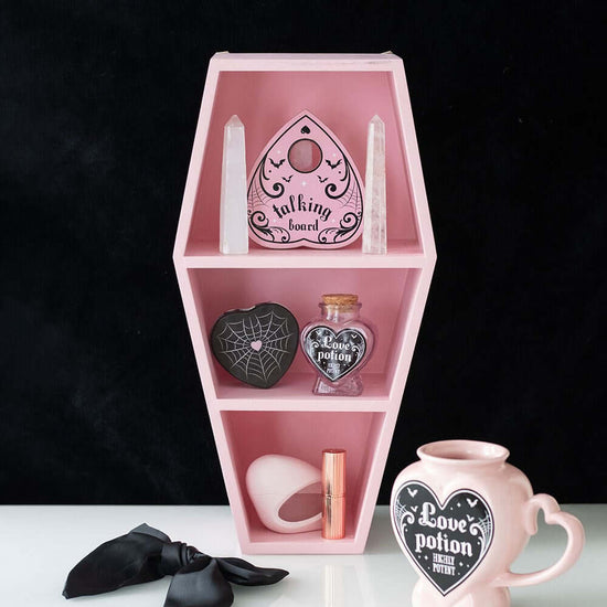 Gothic Gifts Shelf Pink Coffin - QHA UK