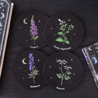 Gothic Gifts Coaster Set Poisonous Plants - QHA UK
