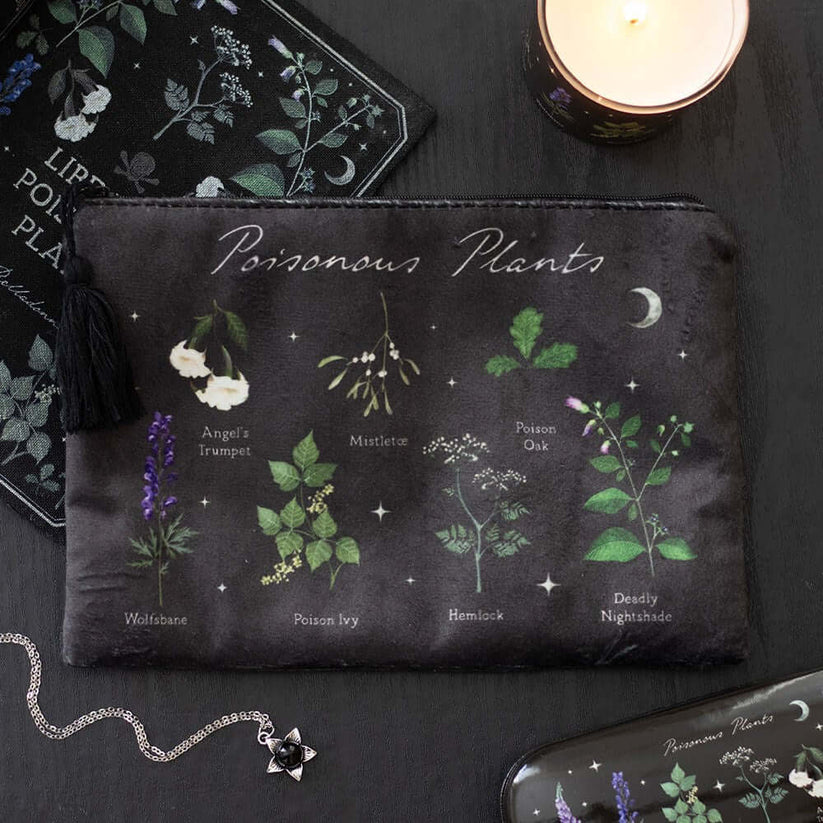 Gothic Gifts Make-Up Bag Poisonous Plants - QHA UK