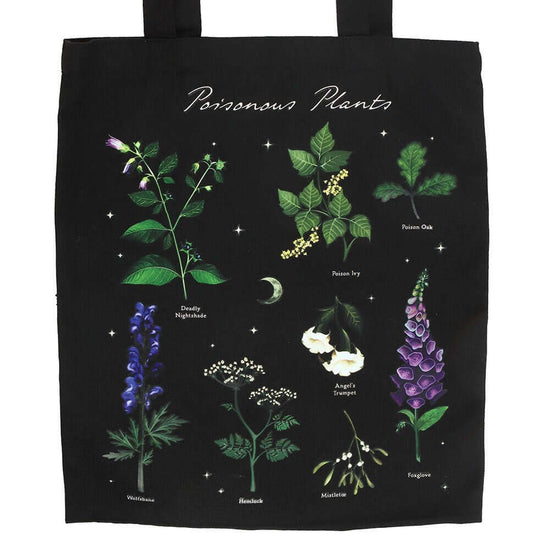 Gothic Gifts Tote Bag Poisonous Plants Polycotton - QHA UK