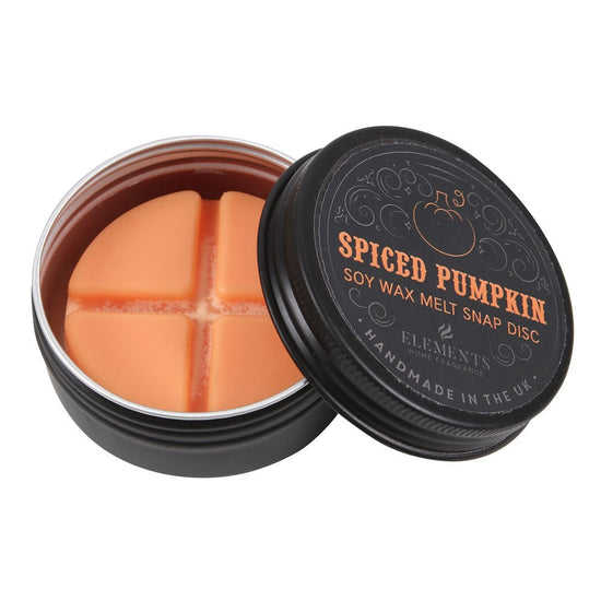 Gothic Gifts Wax Melt Pumpkin Spiced Soy Wax Snap Disc - QHA UK