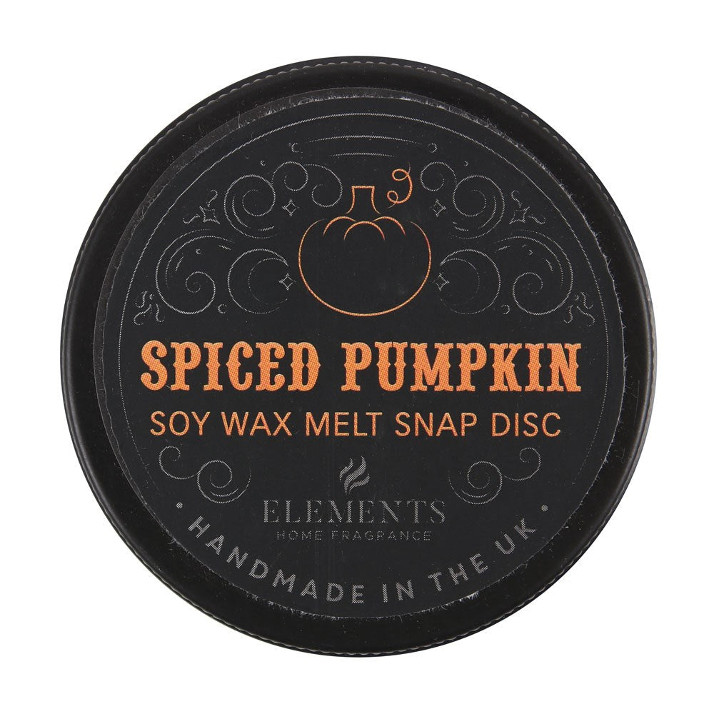 Gothic Gifts Wax Melt Pumpkin Spiced Soy Wax Snap Disc - QHA UK