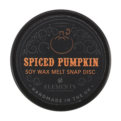 Gothic Gifts Wax Melt Pumpkin Spiced Soy Wax Snap Disc - QHA UK