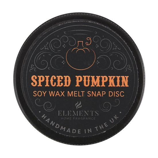Gothic Gifts Wax Melt Pumpkin Spiced Soy Wax Snap Disc - QHA UK