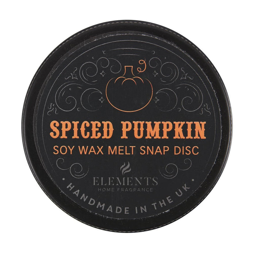 Gothic Gifts Wax Melt Pumpkin Spiced Soy Wax Snap Disc - QHA UK