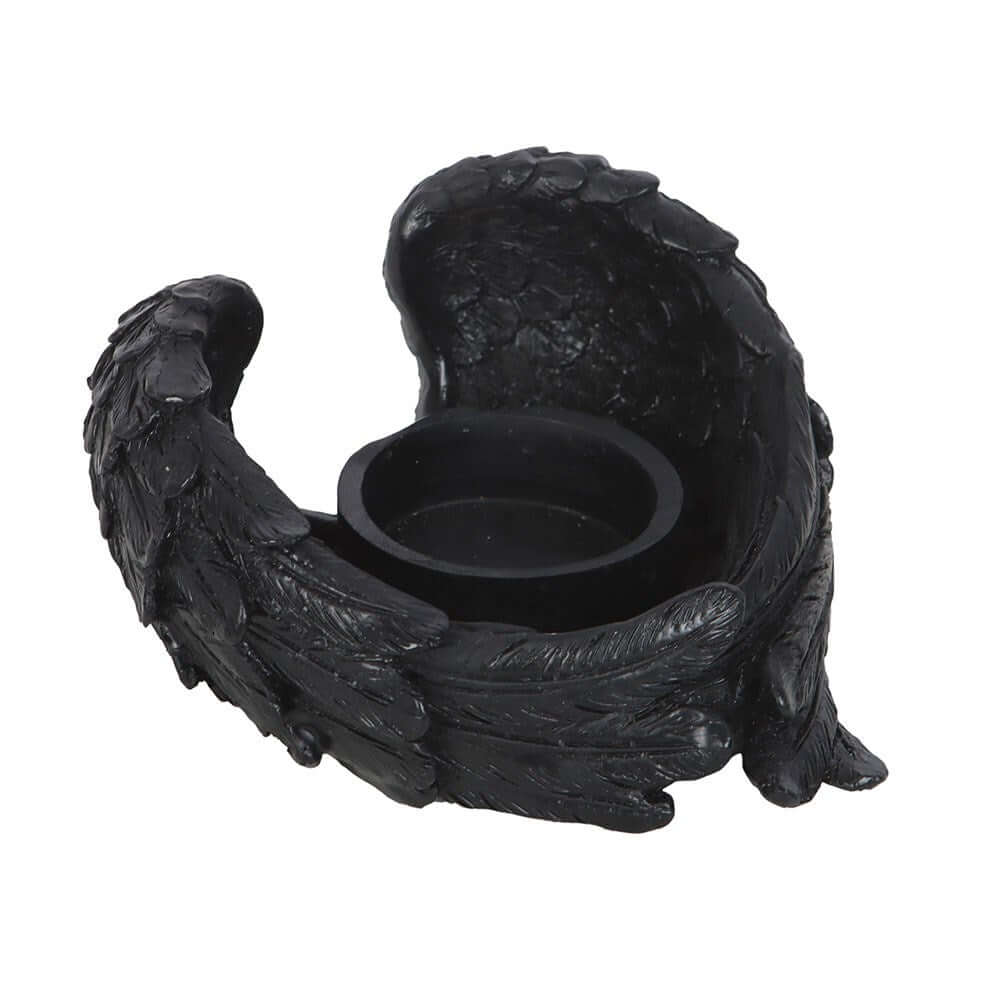 Gothic Gifts Candle Holder Raven Wings Tealight - QHA UK