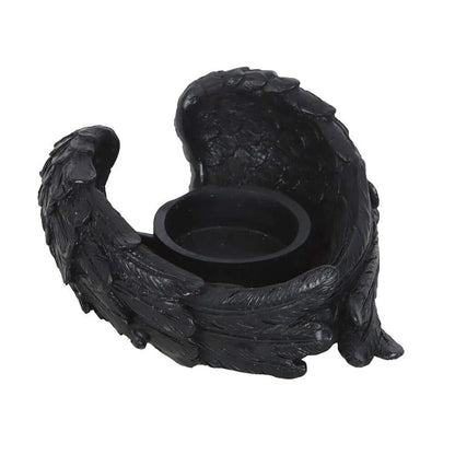 Gothic Gifts Candle Holder Raven Wings Tealight - QHA UK