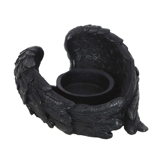 Gothic Gifts Candle Holder Raven Wings Tealight - QHA UK