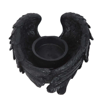 Gothic Gifts Candle Holder Raven Wings Tealight - QHA UK