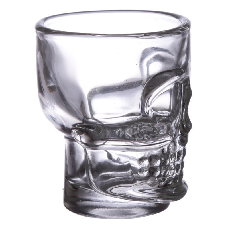 Gothic Gifts Shot Glasses Skulls and Roses Skull Pack of 2 - QHA UK