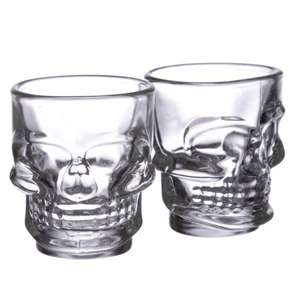 Gothic Gifts Shot Glasses Skulls and Roses Skull Pack of 2 - QHA UK
