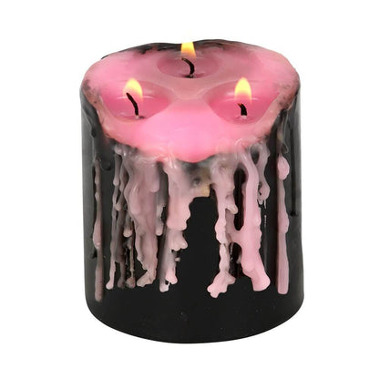 Gothic Gifts Pillar Candle Small Pink Vampire Tears - QHA UK