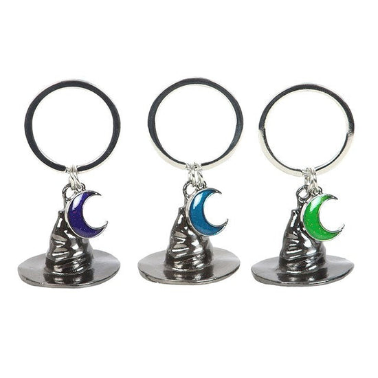 Gothic Gifts Witch Keyrings Three Coven Sisters Hat in One Set - QHA UK