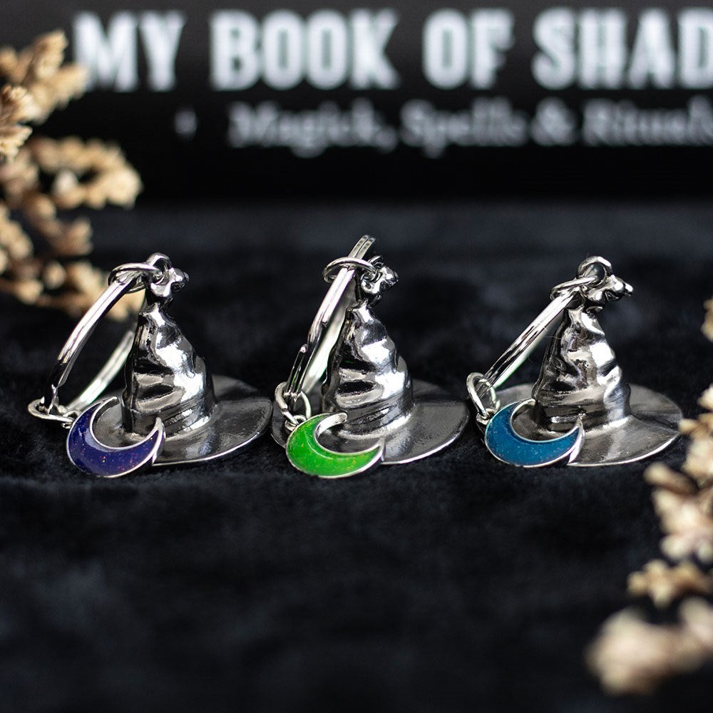 Gothic Gifts Witch Keyrings Three Coven Sisters Hat in One Set - QHA UK