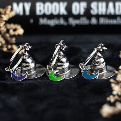 Gothic Gifts Witch Keyrings Three Coven Sisters Hat in One Set - QHA UK